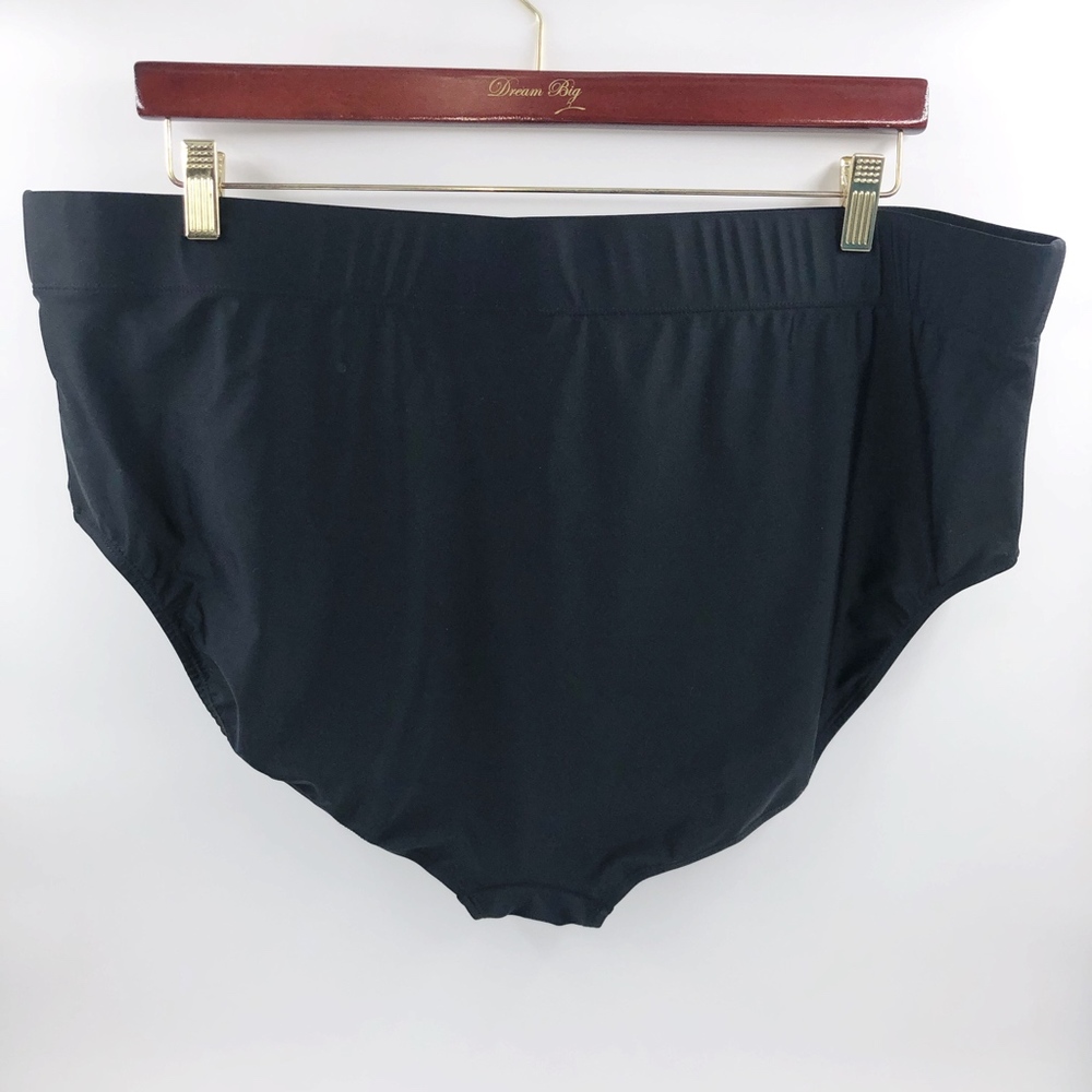 Bongo Swimsuit Bottoms Plus Black Solid Bikini - Picture 2 of 2